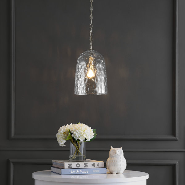 Ivy Bronx Antwine 1 - Light Nickel/Clear Pendant | Wayfair